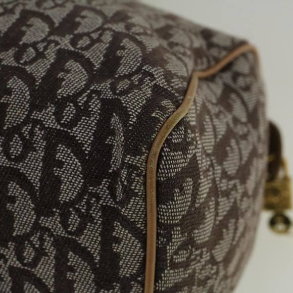 CHRISTIAN DIOR Trotter Canvas Boston Bag Beige Brown Auth 58623 - Picture 10 of 16